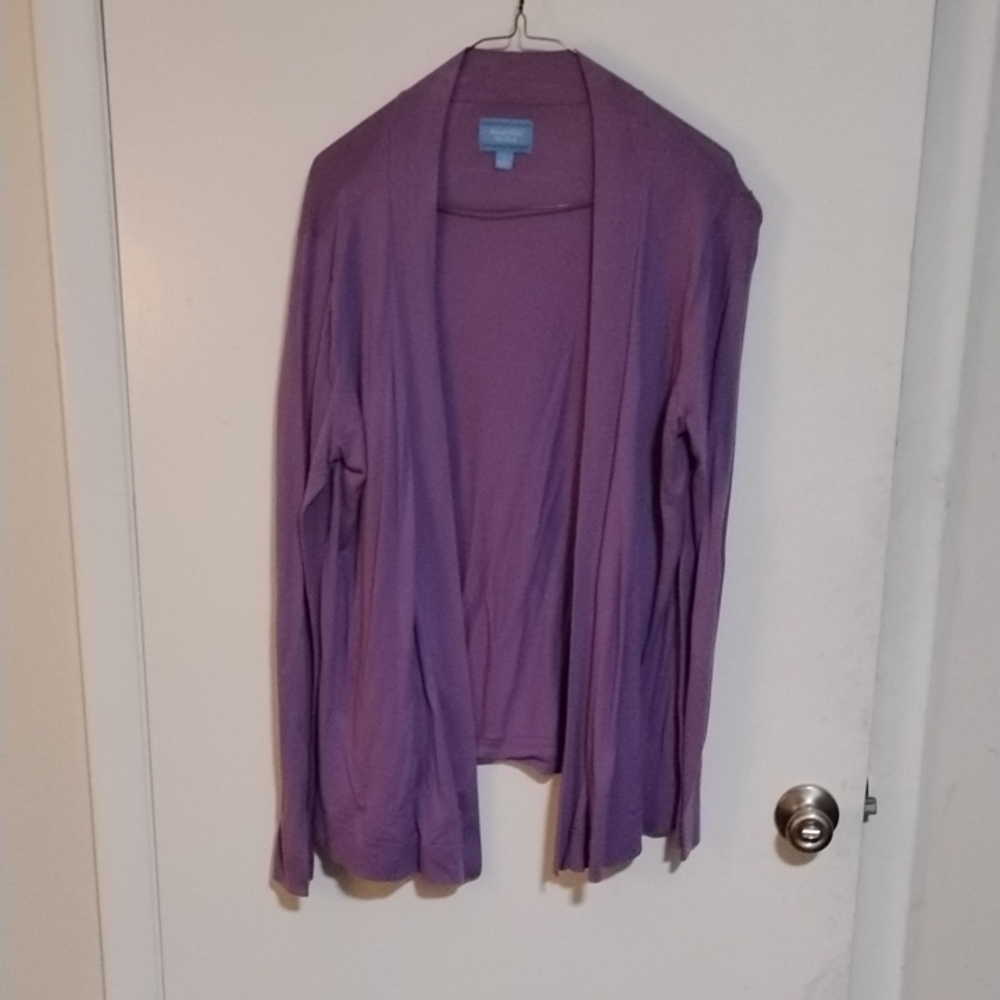 Purple Cardigan Sweater